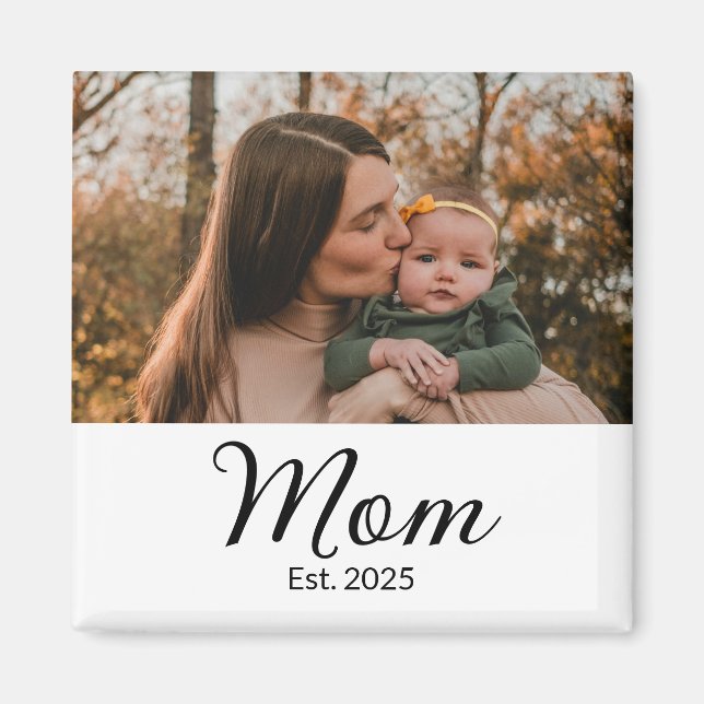 Imán Mom Established Photo Gift Magnet (Frente)