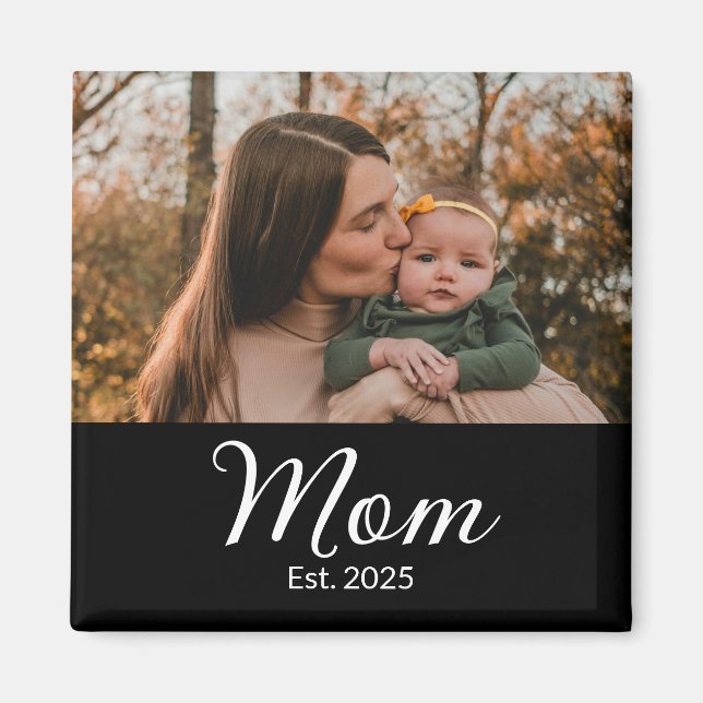 Imán Mom Established Photo Mother's Day (Frente)