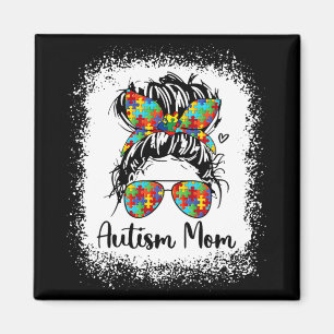 Imán Mom Life Messy Bun Sungles Bandana Día de la Madre
