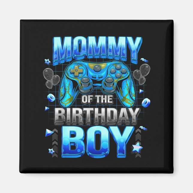 Imán Mom Of The Birthday Boy Cool Gamer Funny Video Gam (Frente)