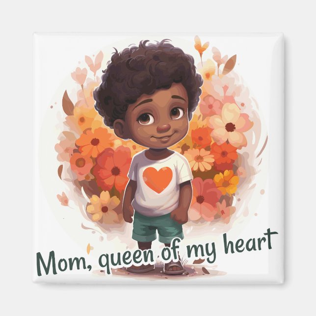 Imán Mom, queen of my heart (Frente)
