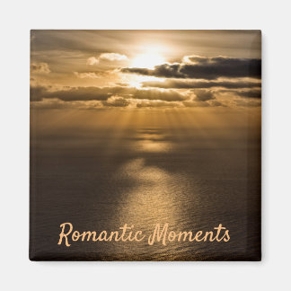 Imán Momentos románticos puesta de sol foto del océano