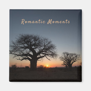 Imán Momentos románticos Sunset Sacred Baobabs foto tex