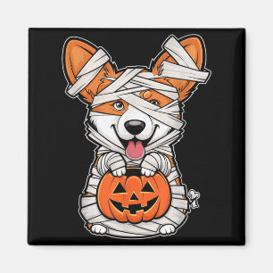 Imán Momia Calabaza Perro Mascota Halloween