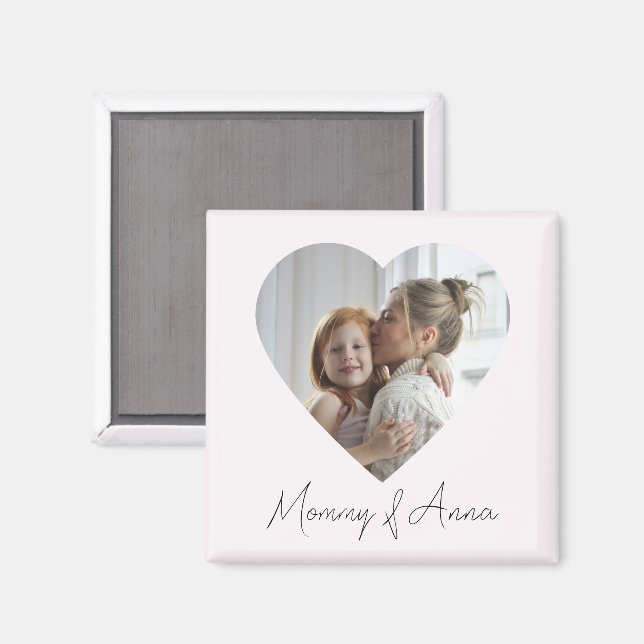 Imán Mommy Custom Name & Photo | Personalized Magnet (Anverso/Reverso)