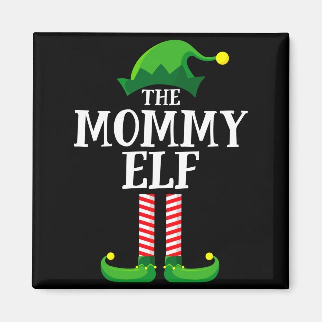 Imán Mommy Elf Matching Family Christmas Party  (Frente)