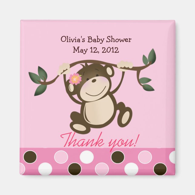 Imán Mon rosa Play Baby Shower Favnet (Frente)