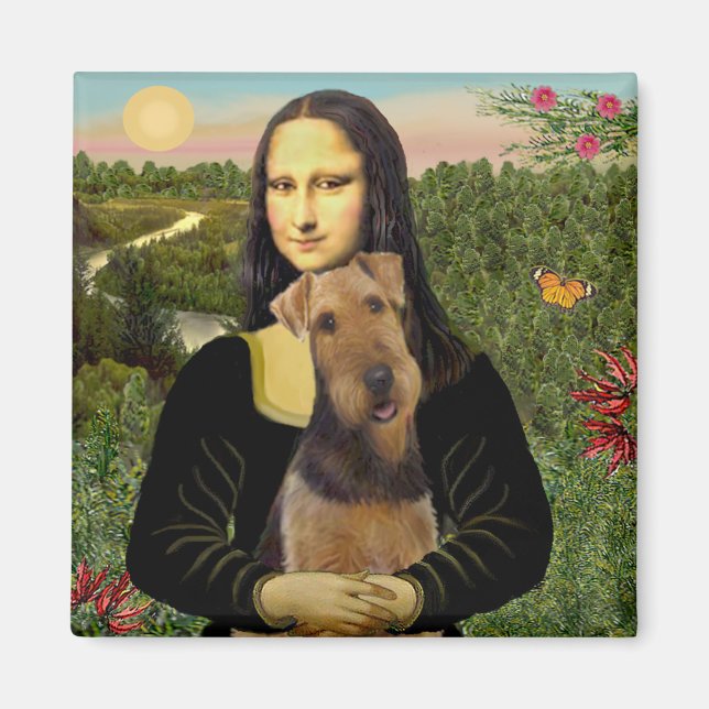 Imán Mona Lisa - Airedale Terrier (#1) (Frente)