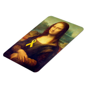 Imán Mona Lisa Con Cinta Amarilla