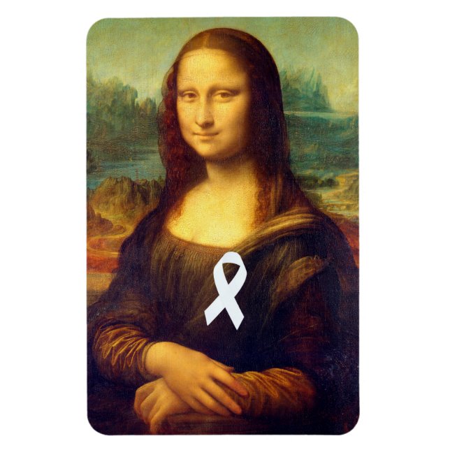 Imán Mona Lisa Con Cinta Blanca (Vertical)