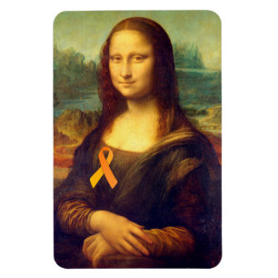 Imán Mona Lisa Con Cinta Naranja