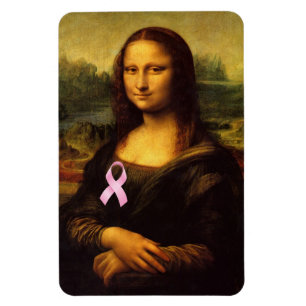 Imán Mona Lisa Con Cinta Rosa