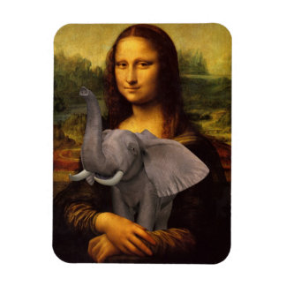 Imán Mona Lisa Con Elefante