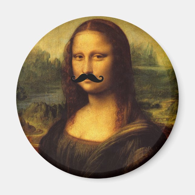 Imán Mona Lisa Con Mustache (Frente)