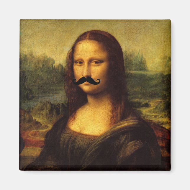 Imán Mona Lisa Con Mustache (Frente)