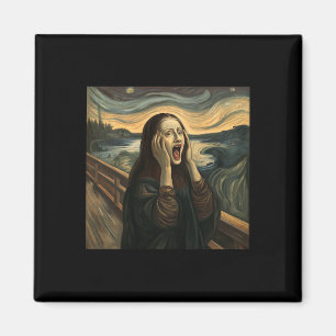 Imán Mona Lisa El Grito Vestuario De Halloween Arte Fie