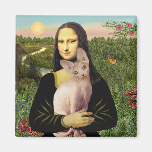 Imán Mona Lisa - Gato de Sphynx Cream