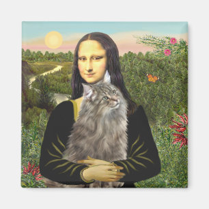 Imán Mona Lisa - Gato forestal de Norweigan