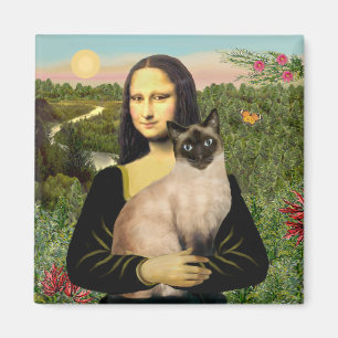 Imán Mona Lisa - gato siamés de Seal Point