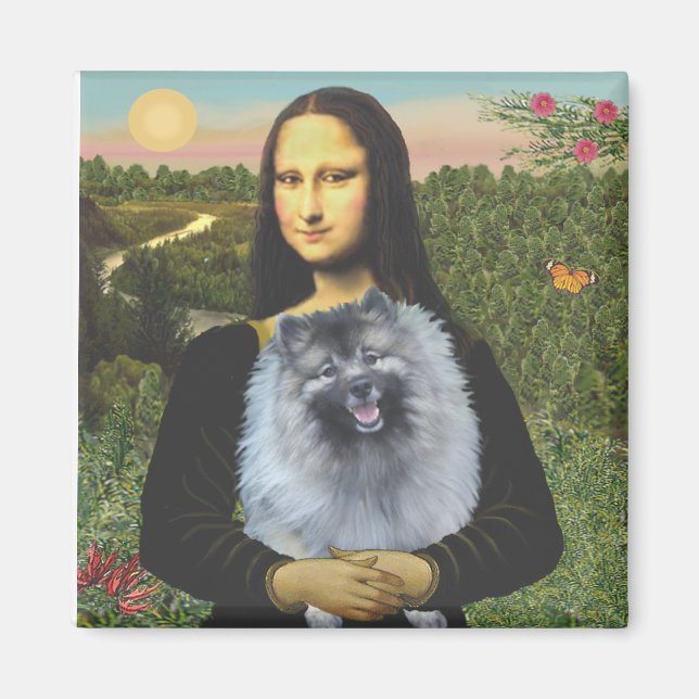 Imán Mona Lisa - Keeshond (H) (Frente)