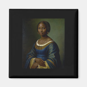 Imán Mona Lisa Negra Mes de la Historia Negra Mujer Neg