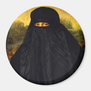 Imán Mona Lisa oculta detrás de Burqa