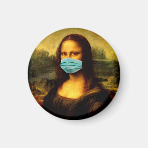 Imán Mona lisa se puso en cuarentena con una venda para