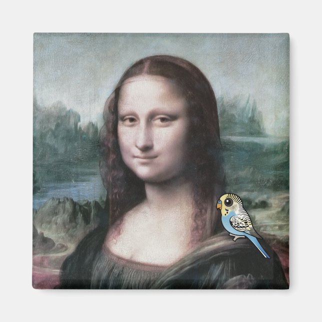 Imán Mona Lisa y Budgies (Frente)