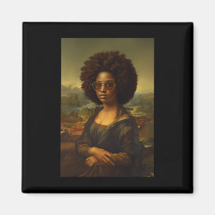 Imán Mona Negra Lisa Afroamericana Histórica Negra