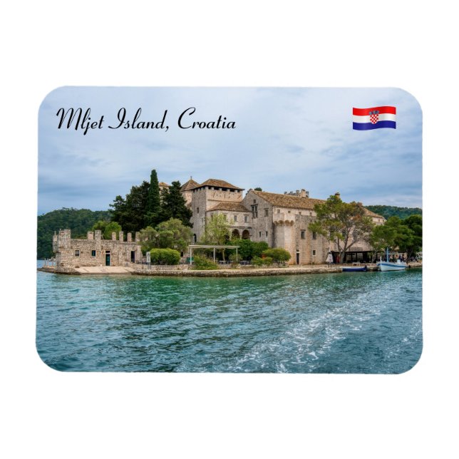 Imán Monasterio benedictino de la isla de Mljet - Croac (Horizontal)