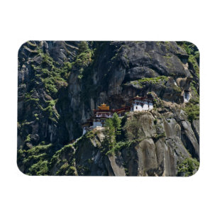 Imán Monasterio de Taktsang en el acantilado, Paro, But