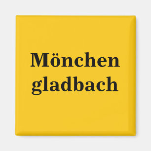 Imán Mönchengladbach Schild Gold Gleb