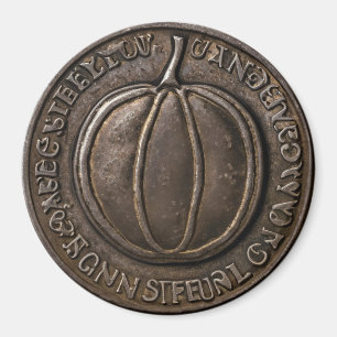 Imán Moneda de calabaza antigua