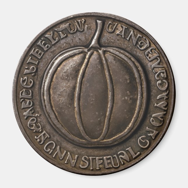 Imán Moneda de calabaza antigua (Frente)