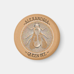 Imán Moneda de cobre de la abeja reina del abejorro