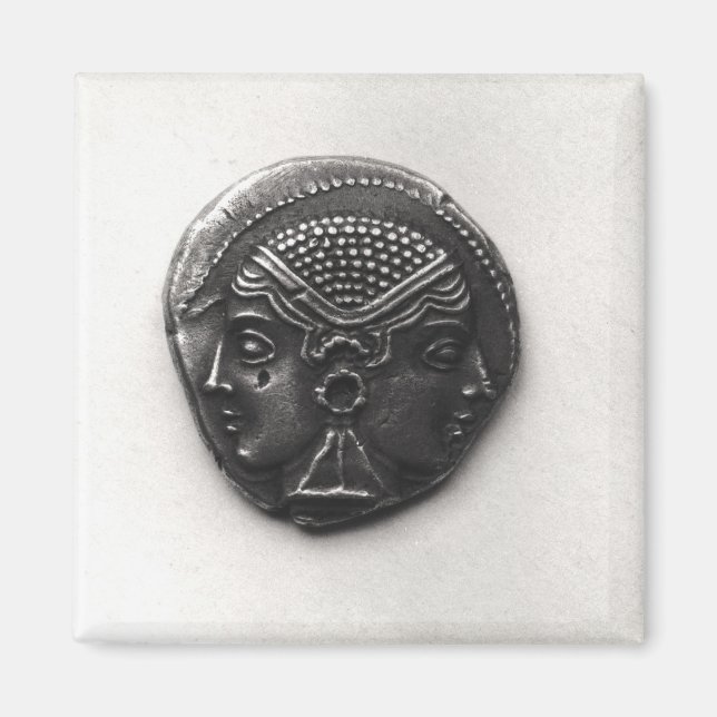 Imán Moneda de Lampsacus con la cabeza de Janiforme (Frente)