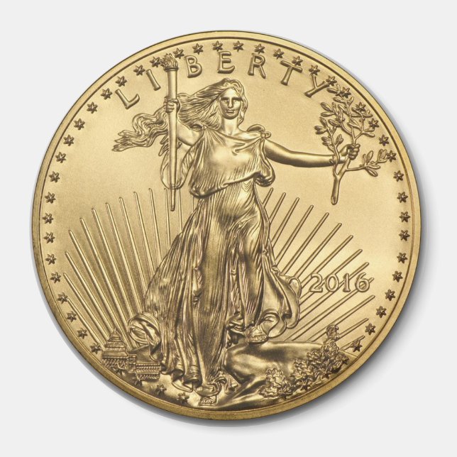 Imán Moneda de oro (Frente)