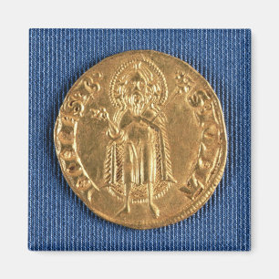 Imán Moneda de oro, con St. John el Bautista, siglo XVI