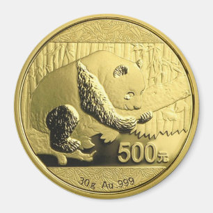 Imán Moneda de oro Panda