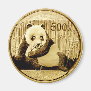 Imán Moneda de oro Panda