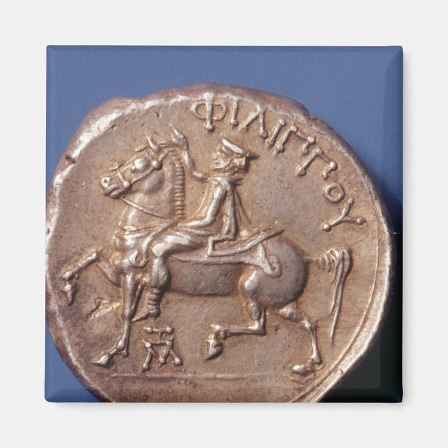 Imán Moneda de plata de Felipe II de Macedonia (Frente)