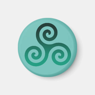 Imán Moneda de símbolo celta de la época verde de Trisk