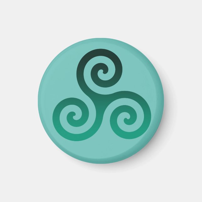 Imán Moneda de símbolo celta de la época verde de Trisk (Frente)