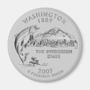 Imán Moneda de Washington con tu color