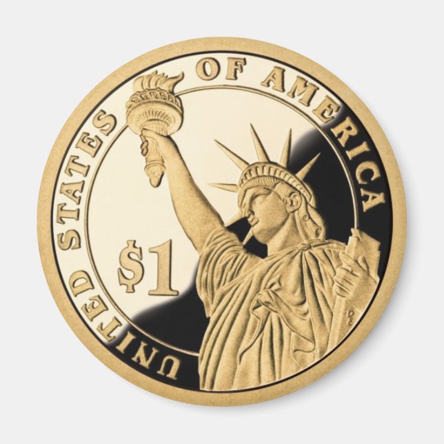 Imán Moneda del dólar de la libertad (Frente)