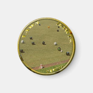 Imán Moneda diseñada para bolos de césped dorados 2023,