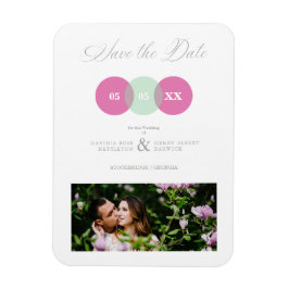 Imán Moneda divertida y pareja de fotos de color rosa c