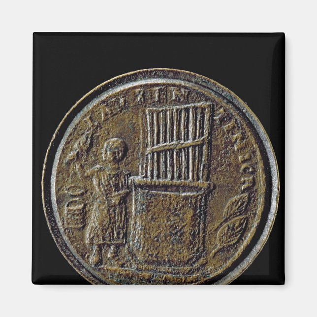 Imán Moneda romana que representa un órgano (Frente)