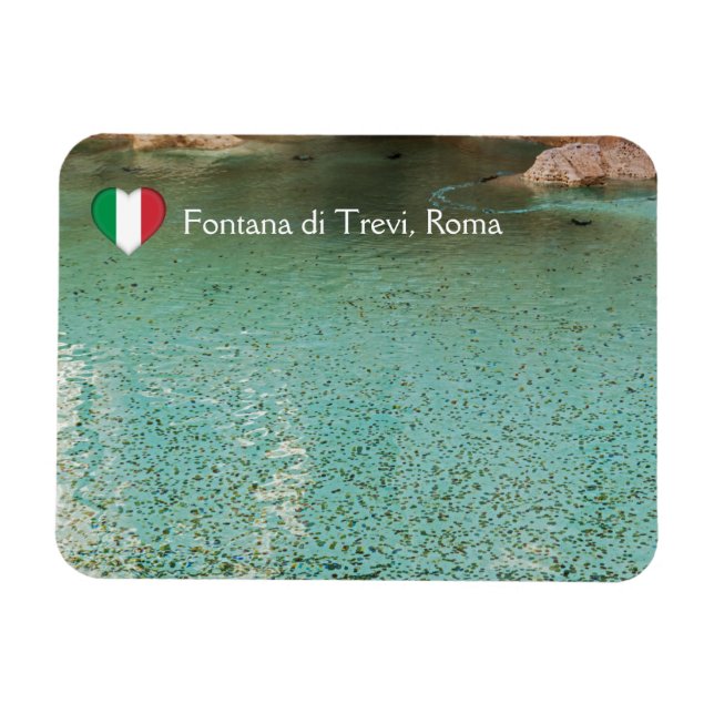 Imán Monedas de la Fontana de Trevi - Roma, Italia (Horizontal)