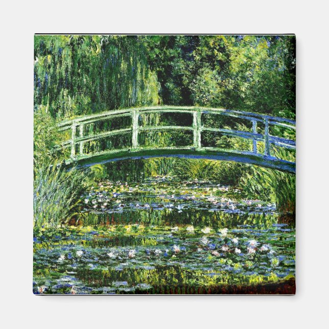 Imán Monet - Agua Lily Pond, verde (Frente)